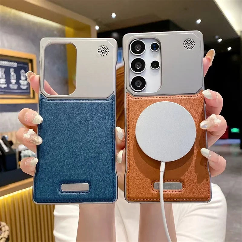 Case Samsung Leather Magsafe